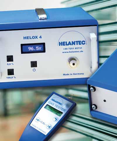 10 Quality control Easy and reliable The origin of HELANTEC is gas analysis. For more than 25 years, we supply analysers that were especially developed for the quality control of gas filled IG units.