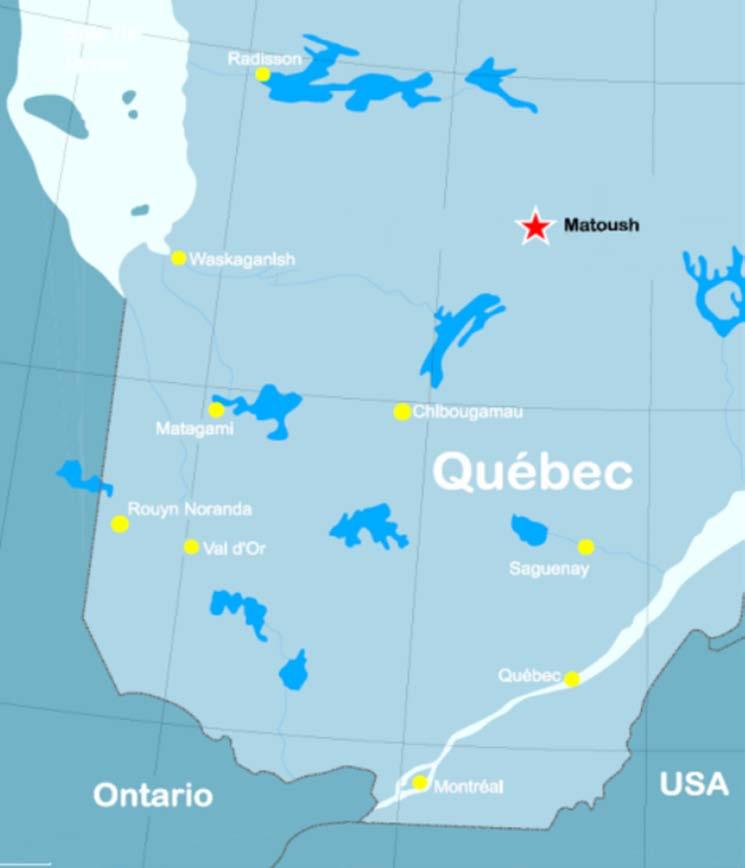 Strateco s Matoush project The most advanced uranium project in Quebec was Strateco Resource s Matoush advanced