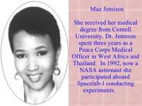 education/college Mae Jemison graduated from Morgan Park High School in Chicago, Illinois in 1973. Mae enrolled at Stanford University at the age 16 in 1977.
