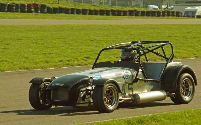 Nigel Fox took victory both days in his Caterham 7 Mechanical issues later sidelined Eve Whitehead Sunday If the previous day s weather had been good, this was truly something to write home about the