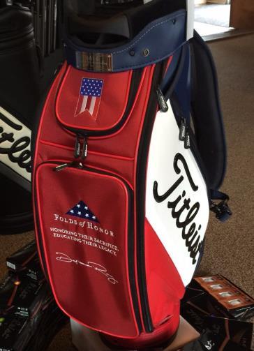 "FOLDS OF HONOR" GOLF BAG Purchase a ticket for a chance to win this "FOLDS OF HONOR" Golf Bag. Tickets are available in the Golf Shop and are $20 for one or $50 for three.