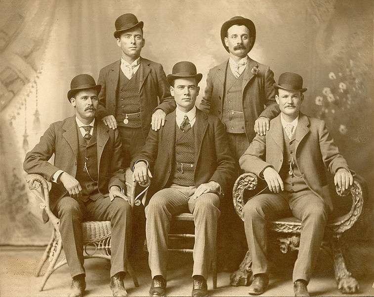 This image is known as the "Fort Worth Five Photograph." Front row left to right: Harry A.