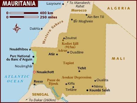 5 Case study - Fisheries in Mauritania Figure 48. MAP OF MAURITANIA Thanks to its significant fish resources, Mauritania plays a major role in the East Atlantic fishery sector.