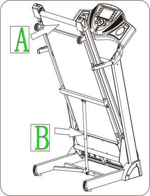 5. FOLDING INSTRUCTIONS Folding: Erect the base frame using position A until you hear the click