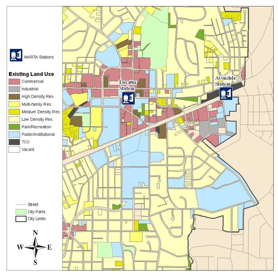 Transit Supportive Land Use in Decatur While the connection has been largely ignored in the past, planners today cannot discount the effect of land use patterns on the transportation system.
