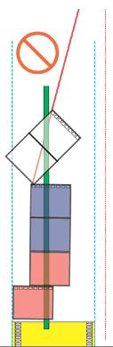 Non Scoring Example 5 Here, due to the placement of the white rocket section the angle is such that