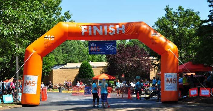 WILLIAMSBURG FINISH LINE: 11:30 AM - 5:00 PM As always, every rider will receive a chilled towel, the opportunity to ride through the mist tent and a finisher medal (Williamsburg 1-Day Route).