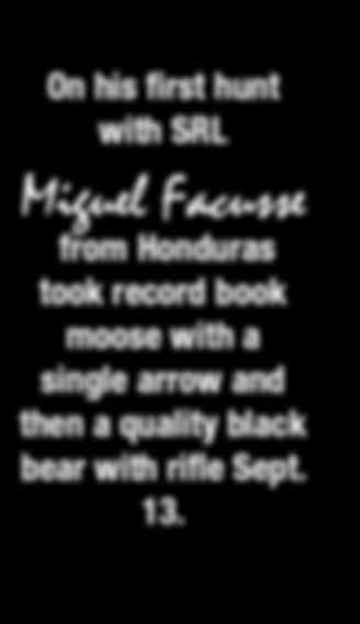 black bear with rifle Sept. 13.