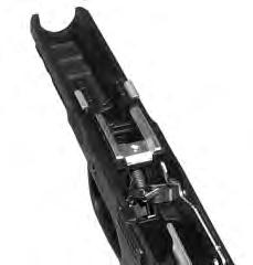 in one hand, place the rear of the slide onto the front frame rails (FIGURES 52 &