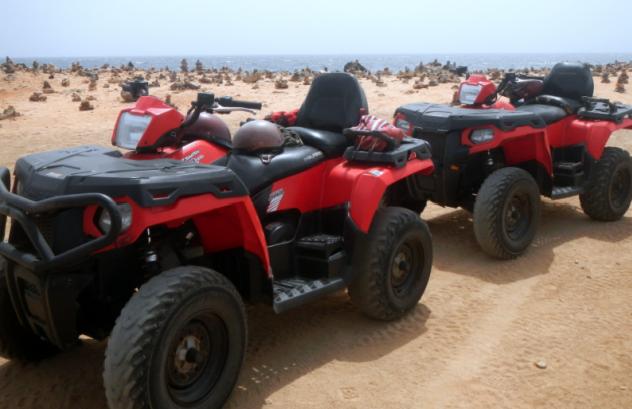 Each UTV carries four guests. Itinerary: Black Stone Beach, Bushiribana Ruins, Baby Bridge, Wish Rock Garden and the famous California Light House. Includes: a bottle of water.