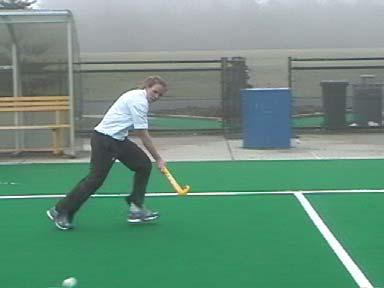 RECEIVING-REVERSE STICK LEADING UP FIELD - OFFENSIVE Receiving a ball hit or passed to the left side of the body while leading up the field Offensive
