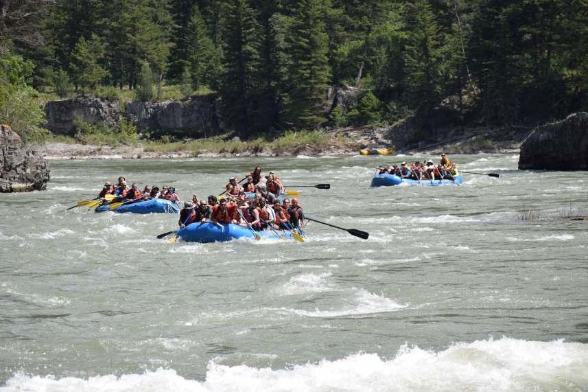 In the afternoon we got to go on the white water rafting trip on the Snake River which was amazing!