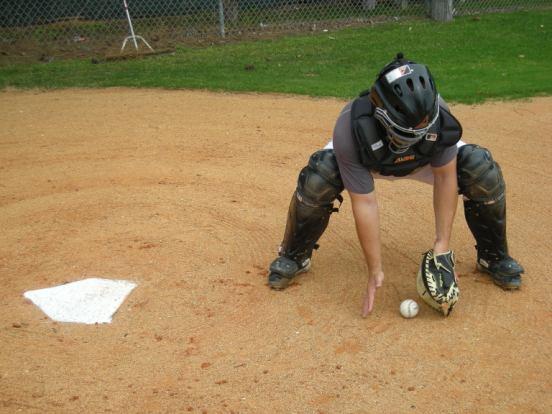 Make sure your lead leg is getting to that kicked-out position so that you have balance to control the ball off your chest.