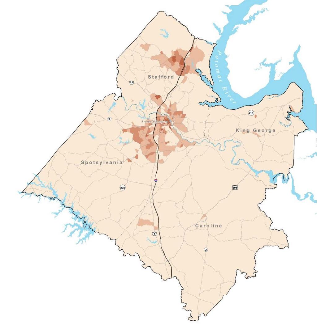 Historic Growth and Development Region has a population of more than 350,000 Region is the fastest-growing in Virginia