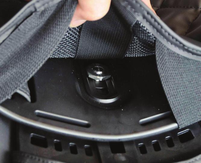 Avoid completely unscrewing the bolt or it may be difficult to replace without removing the lumbar pad. Donning and final adjustments 1. It is easiest to don BC1 by removing the weight pouches first.
