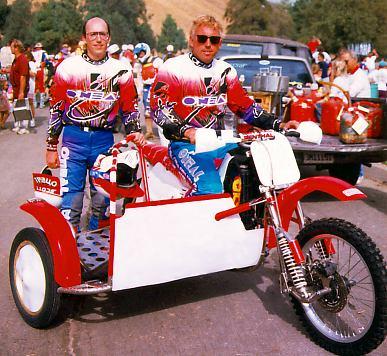 Pete and Scott were the first Americans to race the new CR500 sidecar. They won their first race on this bike and went on to win the American National Championship.