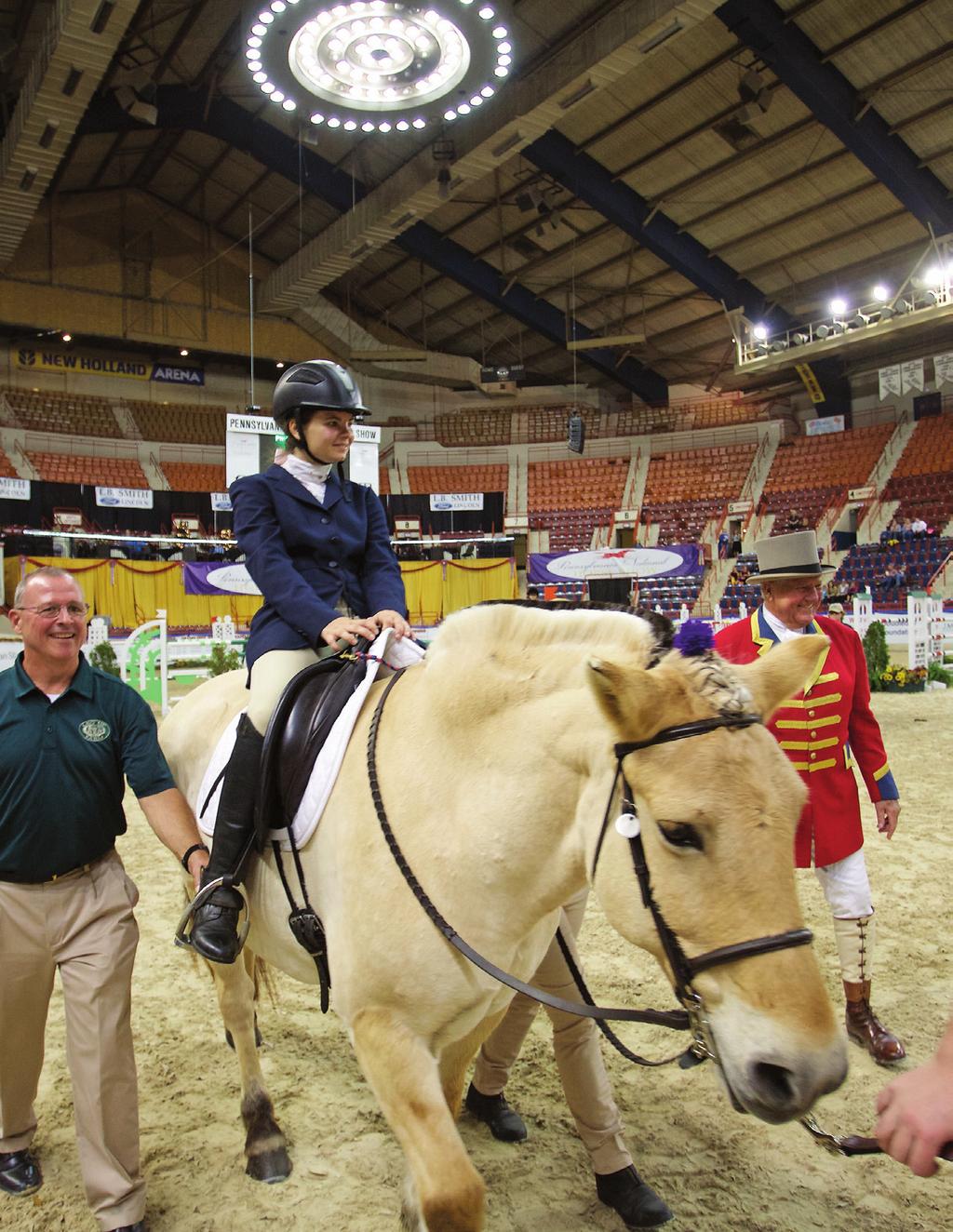 The Foundation The Pennsylvania National Horse Show supports a 501(c) 3 providing grants to therapeutic riding and horse
