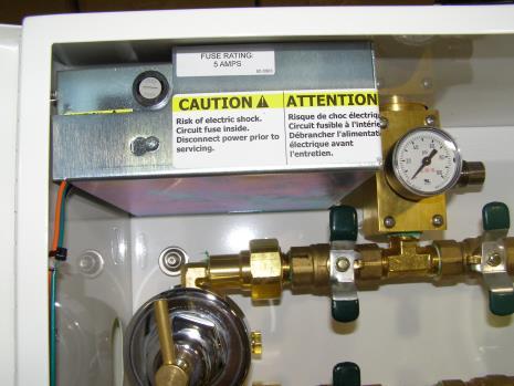 Note: Separate conduit should be used for low voltage wires (use knock outs provided on the left side of the box).