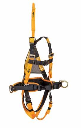 device attached to the Front Loops or rear Restraint Technique Use in conjunction with a shock absorbing lanyard to rear D Ring or front loops to limit access to fall situations.