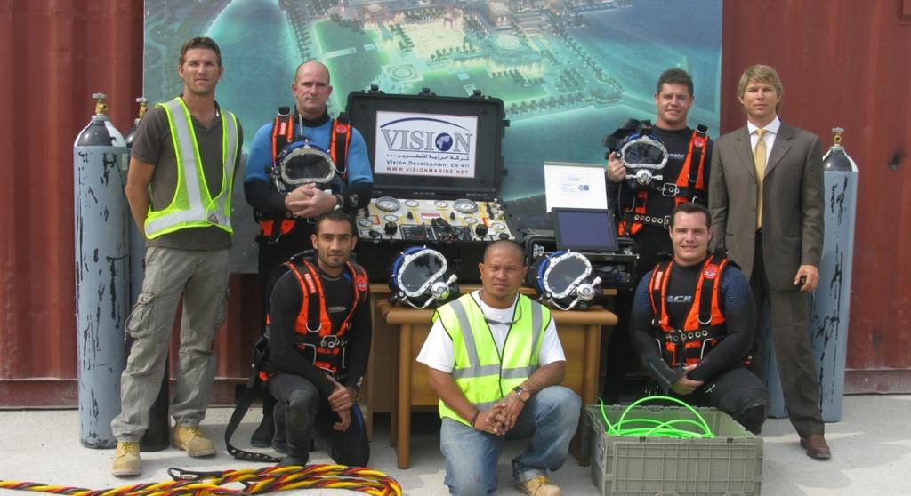 Commercial Diving Services With a team of highly qualified divers Vision offers a wide range of services including; Civils Diving Services Inspections, Construction and maintenance on bridges, piles,