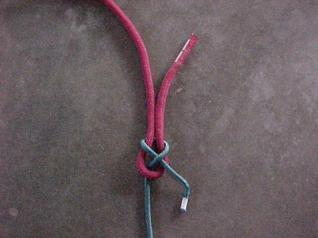 rope or webbing around an object. KNOTS H.