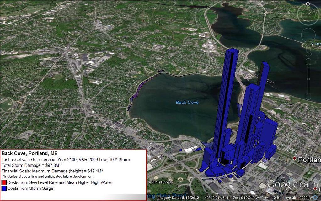 2100, low sea level rise, 10 year storm
