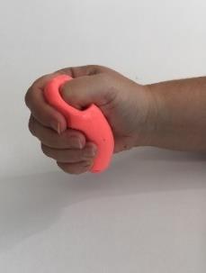 After the fingers have pressed into the putty, fold over and repeat. Carry out exercise with both hands. 8a 8b 8c 9. Squeeze: Complete activities 1, 2 and 3.