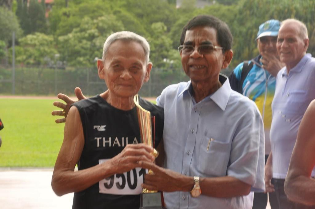 Oldest participant Sawang Janpram,