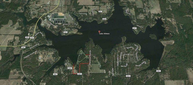 LAKE ATHENS The property About Lake Athens Lake Athens is located 5 miles east of Athens and 70