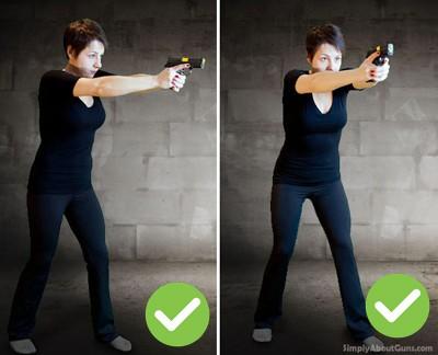 Stance A proper stance provides the following: Good stability and ability to handle recoil.