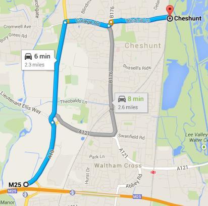 4 miles 4. At the roundabout, take the 1 st exit onto Turners Hill/B176 5. Immediately, turn right onto Windmill Lane 6.