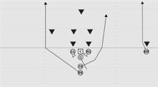 - step drop Release playside, Seam route staying inside the hash Release opposite playside, Seam route aiming down the hash Inside release, Go route staying between