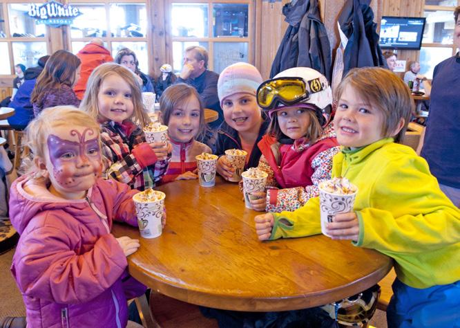 Enjoy the Big White Tube Park and Ice Skating Rink after a delicious meal in the Happy Valley Sk8ters lounge, the perfect way to fuel up before