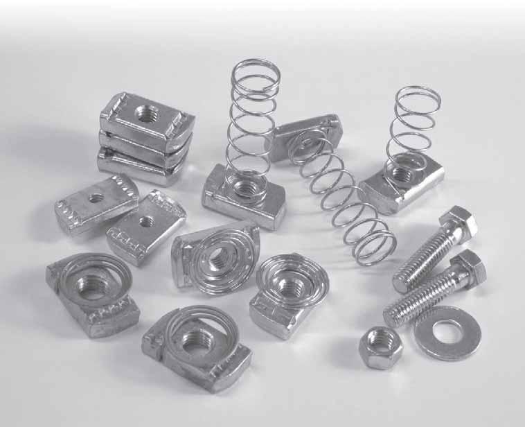 SECTION 2 G-Strut Section 2 G-Strut Hardware Material: G-Strut channel nuts are made of steel conforming to ASTM A575, Grade M1015, 3/8 or thicker.