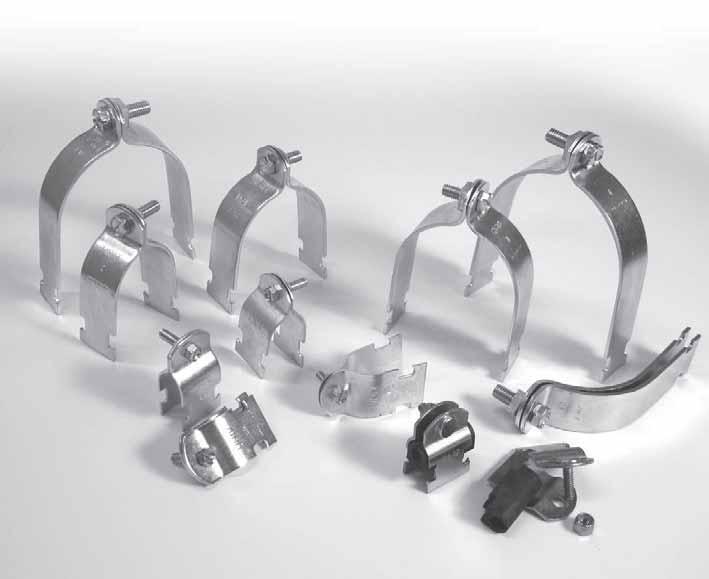 SECTION 4 G-Strut Section 43 G-Strut Clamps General: G-Strut Clamps are inserted at any point along the open slot of strut products and bolted closed over the conduit, pipe or tubing.
