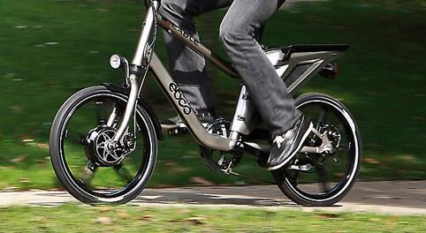 DEFINITION1: ELECTRIC BIKE E-bike refers to bicycles that have a small electric motor paired with rechargeable batteries to assist the power provided by the user of the bike.