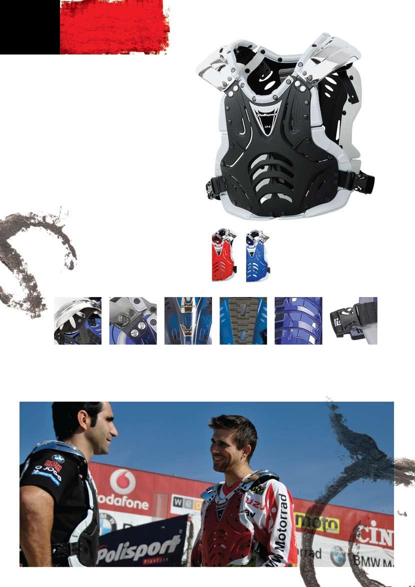PROTECTION XP2 MATTE CHEST PROTECTOR ergonomic design spinal protection efficient air flow lightweight adjustable straps to allow a custom fit durable buckles and side straps removable foams to allow