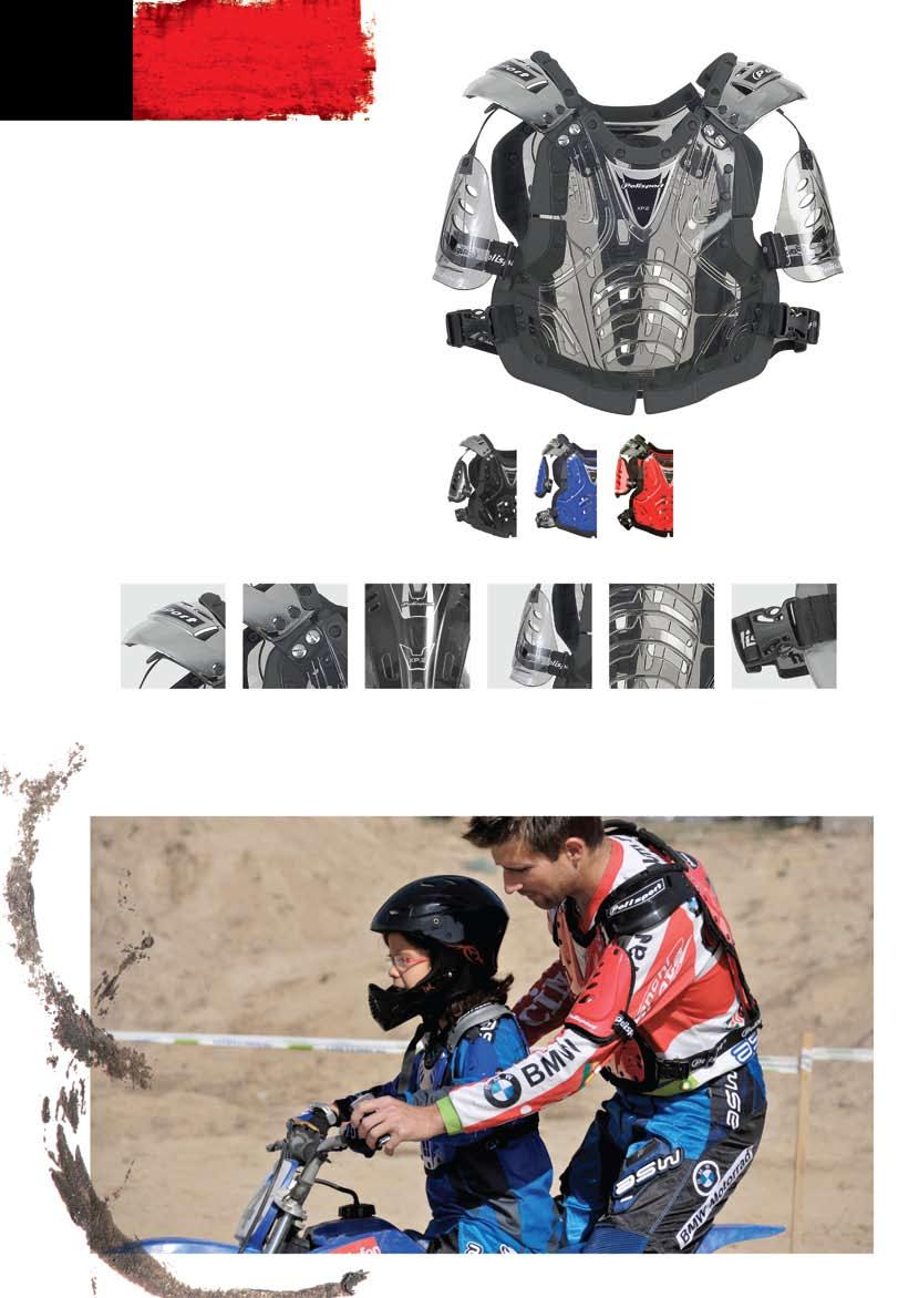 60-61 PROTECTION XP2 ADULT CHEST PROTECTOR XP Adult chest protector weight: 1419 gr colour (body/should/arm) 8000300001 // // // smoke /chrome/smoke ergonomic design spinal protection efficient air