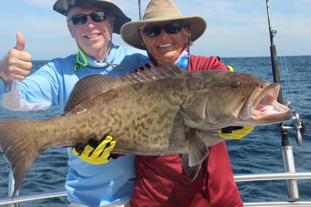 Terrell Gooding of Atlanta, Georgia while trying to catch a genuine red snapper caught this nice gag grouper instead! And what a fighter this fish was!! Nice gag Terrell! What did it eat?