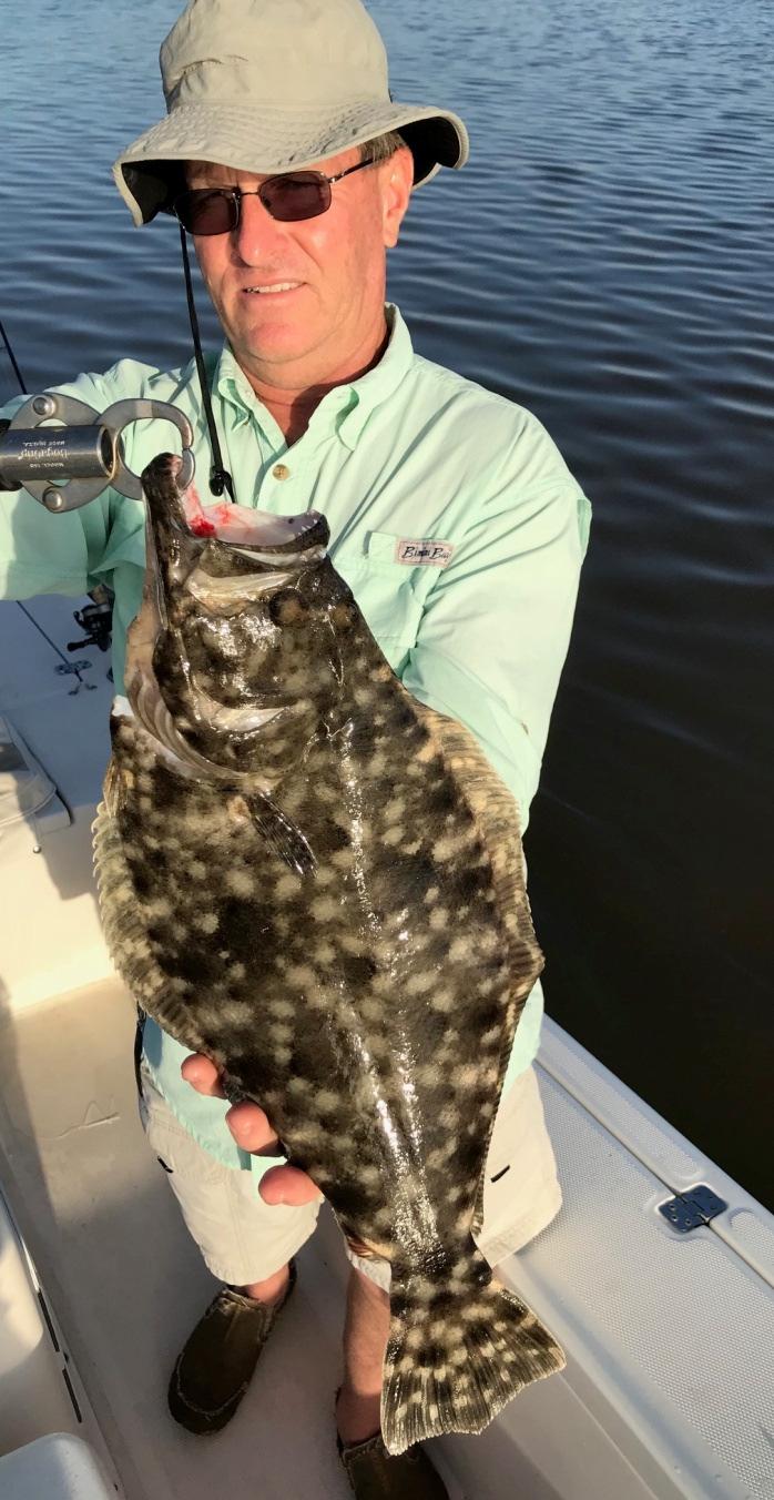 While inshore fishing with Captain Kevin Rose of Miss Judy Charters Al Brady Milledgeville, Georgia caught this very nice flounder!