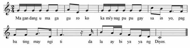 LIKSYON 4 Two-Part Round Panimula Ma-in kaw kanta ya pareho nin melody ya ang kantawen nin lowa o malake ya grupo.