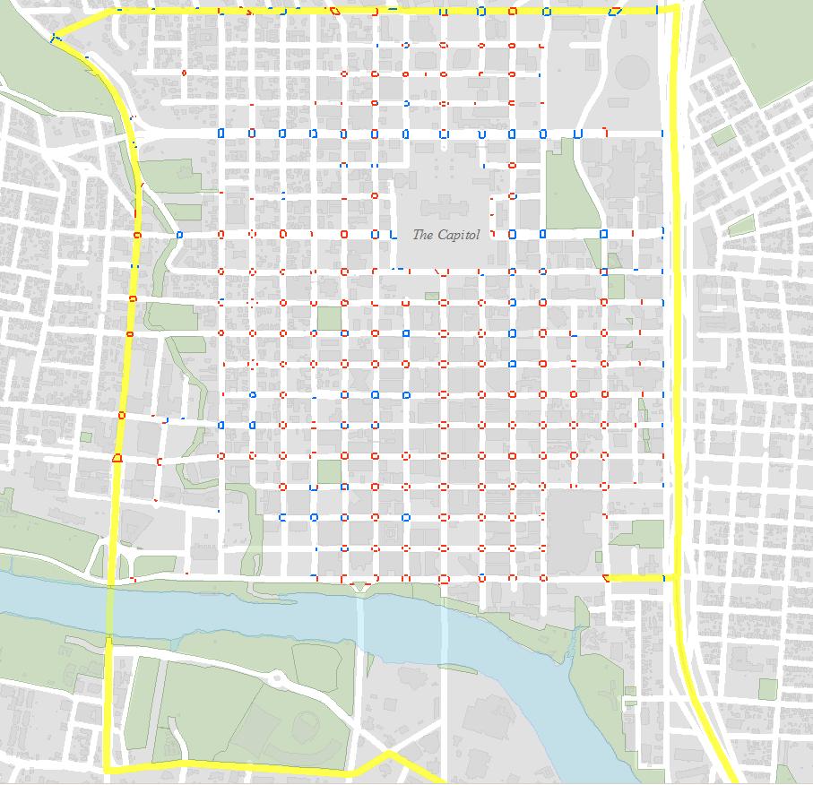 Key Features Yellow: Central Business District Red: Continental