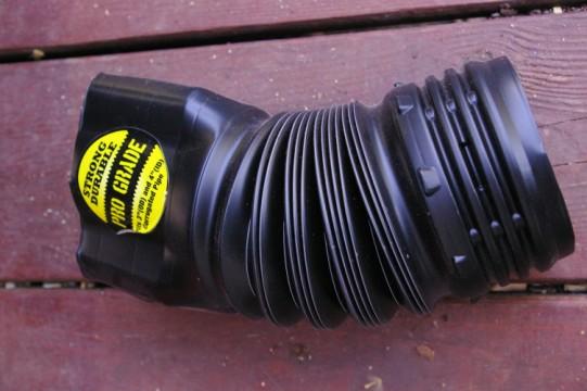 Installation Materials Downspout adaptor sized to fit your gutter downspout Elbow corrugated plastic pipe, sized to fit downspout adapter Cinder blocks Metal