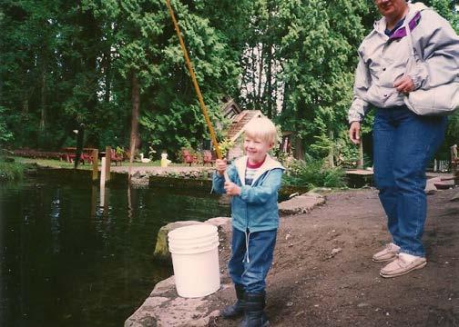 Fishing with my grandmother in July of 1993.