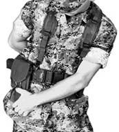 Presentation From the Holster With the Weak Hand During combat, the Marine must be prepared to engage targets at any time.