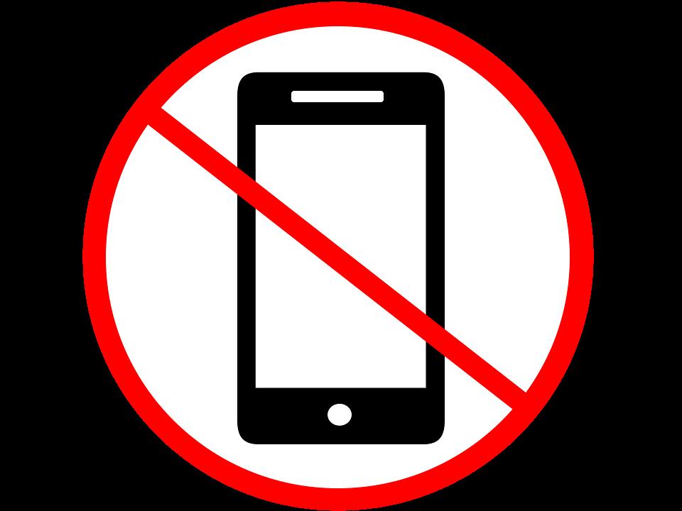9 NOT have cell phones in classrooms, hallways, locker rooms, cafeteria, restrooms or any place other than the main office with permission or outside.