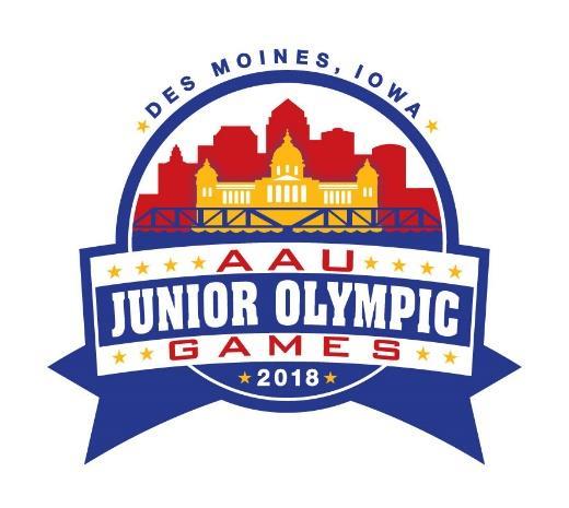 2018 AAU JUNIOR OLYMPIC GAMES SWIMMING MEET SCHEDULE Wellmark YMCA - Downtown Des Moines Des Moines, IA July 26th - 29th, 2018 Schedule Subject to Change All 8 & Under and 10 & Under events will swim