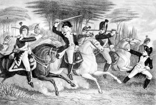 Colonel Washington and his dragoons attacking the British Light Dragoons Casualties: The British lost 39 officers and 60 soldiers killed. 829 were captured. 12 Americans were killed and 60 wounded.