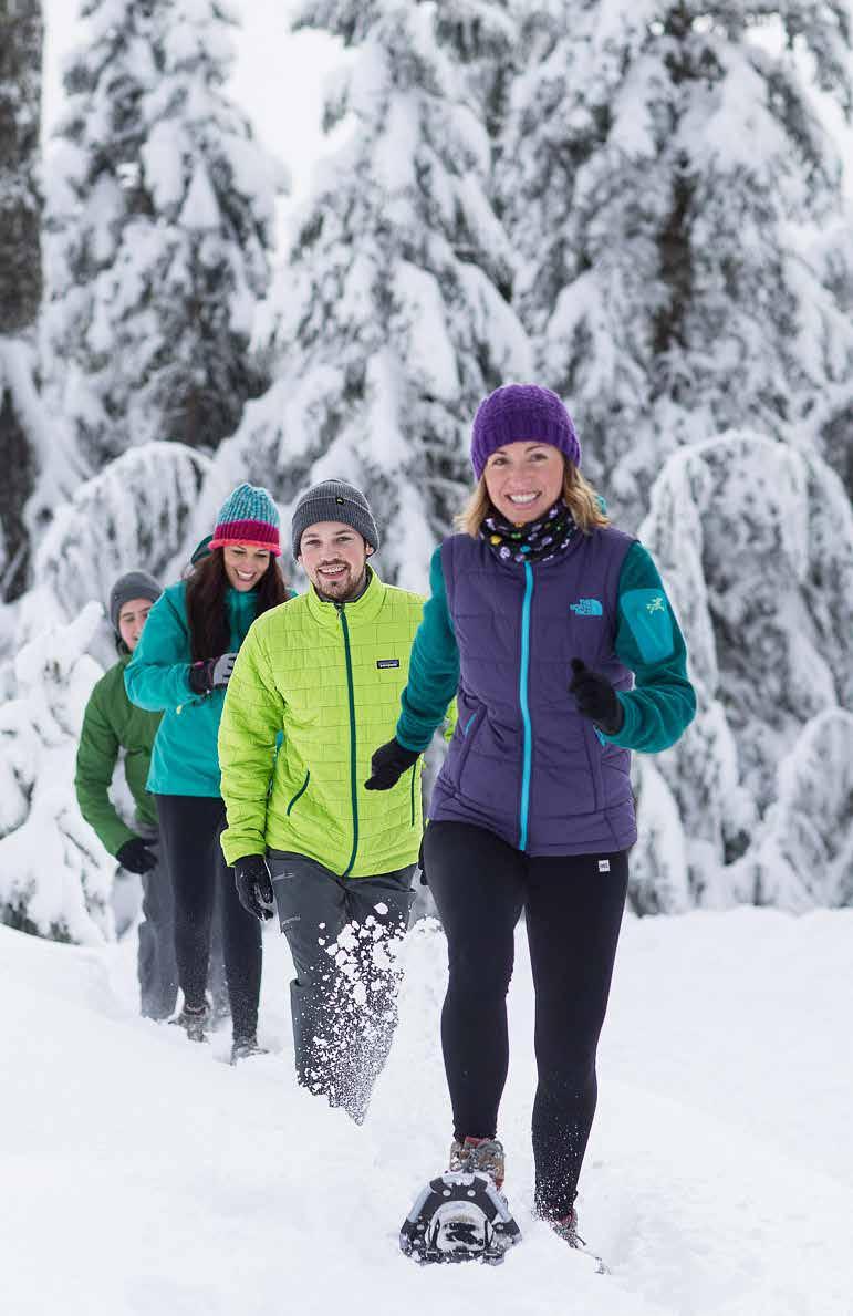A SNOWSHOE ADVENTURE FOR EVERYONE With clinics for beginners, new parents, racers and more, Grouse Mountain is the perfect place to get outside and try a new winter sport.