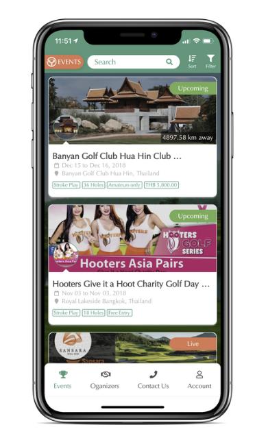 EVENTS MOBILE APP SUPER EASY ACCESS VIA IOS AND ANDROID The dedicated Mobile app for GOLF CITZEN Events is now available on both Android Play Store and the Apple App Store.